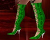 Green Snakeskin Boots