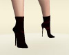 Dark red ankle boots
