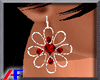AF. Ruby Flower Earrings
