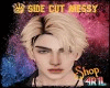 ♕Side Cut Messy Blonde
