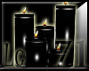 Pvc black candles