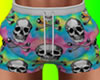 skull shorts swimsuit