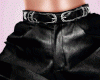$ Black Leather Shorts