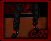 (CM) Black and red boots