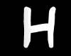 Letter H in Pure White
