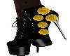 YELLOW ROSES/BLACK BOOTS