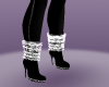 Sliver and Black Boots