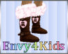 Kids Pink Fur Boots