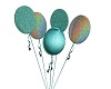 Teal+Multi Balloons