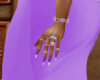 KDW Purple White Nails