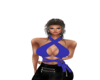 H3 Wrap Dark Blue Top