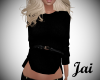Jai Belted Sweater Black