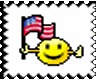 US Flag Smiley Stamp