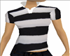 Black and striped polo