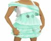 robe douce blanc&vert