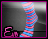 *eo*pink blue tall socks