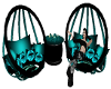 Teal Double Chairs