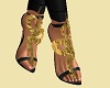 Moving Gold Snake Shoes
