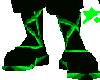 BLK-Green X boots