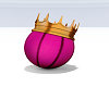 gold crown ball pink