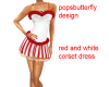 red and white corset 