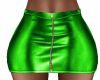 Green miniskirt with zip