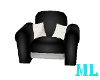 ML Metal Blk&Wh Chair