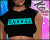 K| Savage Crop Top Teal