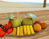 Beach fruit and drink