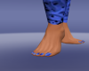 Blue Nails Bare Feet