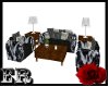 [ER]Blk/Silver Couch Set