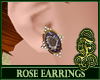 Rose Earrings Purple