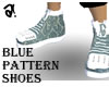 a!| Blue Pattern Shoes