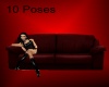 *LL* 10 poses couch red