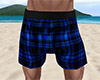 Blue PJ Shorts Plaid (M)