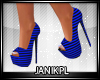 ~jnk Stripes Heels Blue