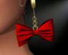 Cranberry Bow Earings
