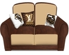 LV brown loveseat