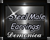 ❦ Steel Male earrings
