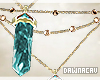 Gypsy Teal Necklace Gold