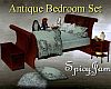 Antique Bed Set Ltblu