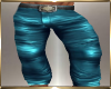 Teal Leather Pants