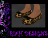 Leopard Bow Flats Brown