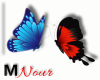 2 Butterfly Red / Blue