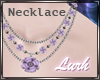 |L| Necklace purple rose