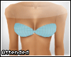 A| blue bra top.