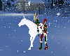 Romantic Snow Horse Kiss