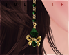 J! Green bow earrings