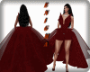 XE Bat Burgundy Dress