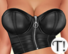 T! Leather Bustier Top